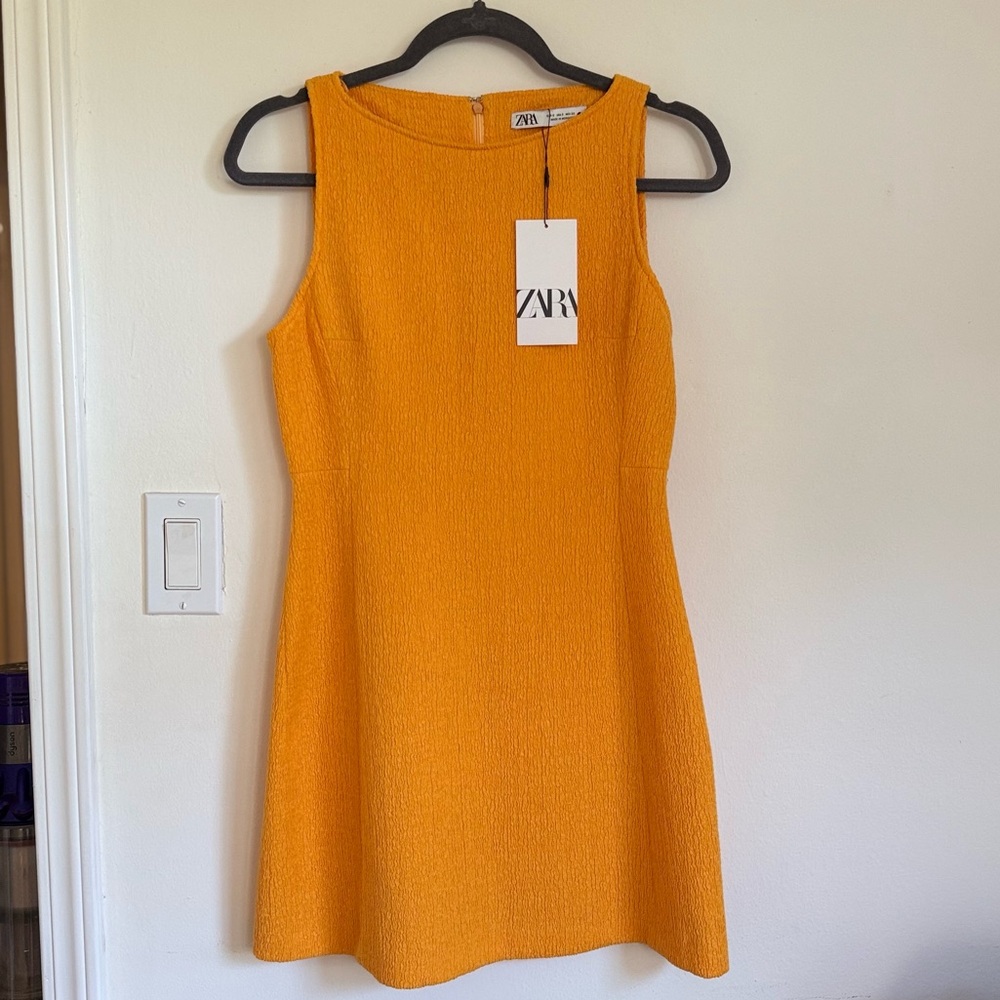 Zara Women's Orange Mini Dress